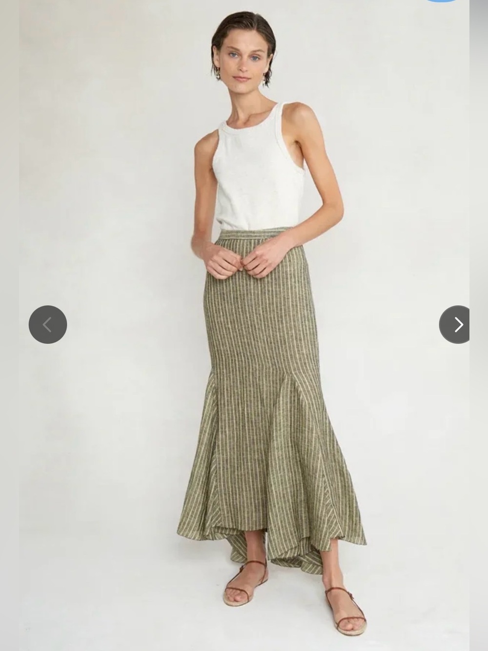 Chan Luu striped linen maxi skirt (NWOT)